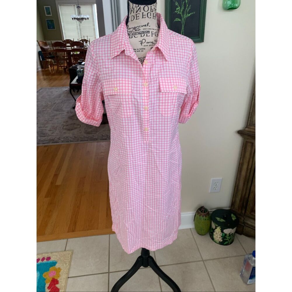 Peter Millar Pink Gingham Shirt Checker Golf Dress - Picture 9 of 9